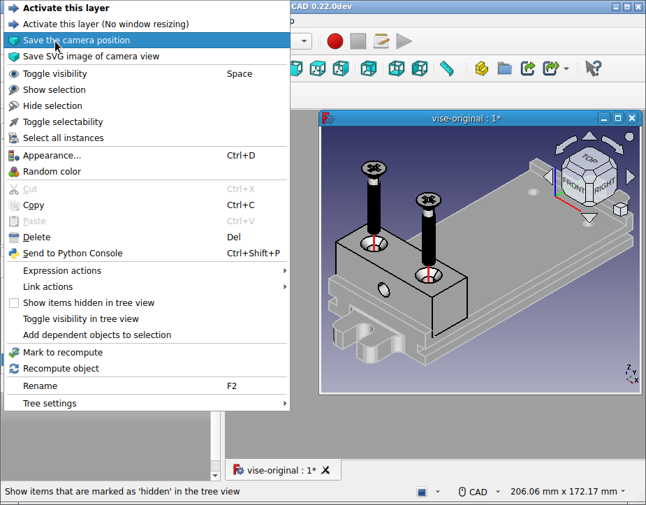 Save the camera position for layer state 2